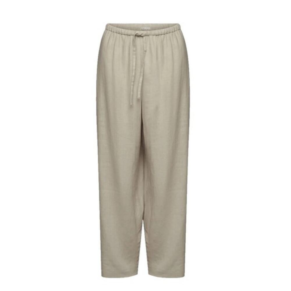 NWT American Eagle Women's Elastic Waist Drawstring Wide Leg Pants Beige Size XL